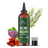 Botanic Hearth 100% Pure Tea Tree Oil For Hair Growth (4 Fl Oz) Jojoba & Grapeseed Oils Soothes Scalp & Fights Dandruff Hair Oil Repairs Damaged Hair Strengthening Healthier Hair- Hair Tonic