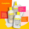 Curlykids Family Size Bundle - Super Detangler Spray Kids Shampoo Curl Poppin Creme For Kids' Curly Frizzy & Wavy Hair Sulfate & Paraben- Formula To Detangle