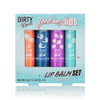 Dirty Works Feed My Lips Lip Balm Set 4 X 4G Nourishing Hydrating Lip Salve Tubes Set Variaty Of Fruity And Flavours