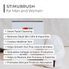 Ds Labs Stimubrush Silicone Facial Cleansing Brush - Gentle Sonic Cleansing & Exfoliation Soft Silicone 5 Modes Waterproof (Ipx6) For All Skin Types