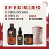 Every Man Jack Men'S Aged Bourbon Beard Kit Holiday Set Face Wash Beard Butter And Beard Oil