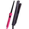 Herstyler Superstyler Flat Iron - Baby Curling Iron Pink - Curling Wand Straightener Set
