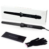 Herstyler Superstyler Flat Iron - Grande Curling Iron Black - Curling Wand Straightener Set