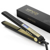 KIPOZI Pro Nano-Titanium Hair Straighteners,Dual Voltage Hair Straightening Irons with Digital LCD Display,UK Plug,Matte Black