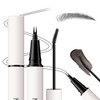 Kyda 2Pcs Microblading Eyebrow Pen And Tinted Brow Cream Dual-Ended Eyebrow Pen With With Dual-Brush-Tip For Natural Fuller-Looking Brows Precise Hair-Like Strokes Lasting Brow Makeup Grey Black