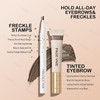 Kyda Freckle Pen And Tinted Brow Gel Kit Fine Tip Faux Freckle Stamp For Natural Effortless Sunkissed Makeup Long Wear Water Resistant Brows Tint For Effortless Fluffy Brows Dark+Chocolate