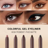 Kyda 2 Pcs Gel Eyeliner Pencil Smooth Creamy Matte Gel Eyeliner With Sharpener Multi-Use Sharpenable Eye Liner Lasting Waterproof Smudge Proof High Pigmented Waterline Eyes Makeup Pen Brown