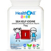 Kids Sea Kelp Iodine 75mcg Sublingual 90 Tablets (V) Vegan. Natural Iodine for Children Supports Learning and Growth with Orange Flavoured. Made in The UK by Health4All