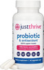 Just Thrive Probiotic & Antioxidant Supplement - 100% Spore-Based Digestive And Immune Support - Gluten 30 Caps