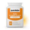 Purolabs Vitamin D3 3000iu & K2 100ug (MK7) - High Strength Vitamin D Supplement for Immune Support Mood & Bone Health - Vitamin D3 K2 Vegetarian Capsules - Vitamin D Tablets 60 Count