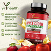 yrhealth Apple Cider Vinegar Capsules Max Strength with Cayenne Pepper Bio-Cultures Turmeric Ginger Vitamin B12 1330mg 120 Vegan  Capsules