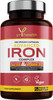 yrhealth Iron Supplement 20mg Maximum Strength Anti Fatigue Complex - 180 Vegan Capsules