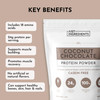 JUST INGREDIENTS Coconut Chocolate Protein Powder – 30-Serving Blend with 100% Grass-Fed Whey & Organic Plant Proteins – Creamy Coconut Cocoa Flavor – Supports Muscle Recovery Energy*