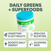 Cira Daily Greens - Naturally Sweetened Organic Spirulina Superfood Powder with Premium Antioxidant-Rich Ingredients for Debloating Digestion & Energy - Mixed Berry 30 Servings