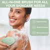 heqxwl Soft Silicone Exfoliating Loofah Body Scrubber - Fit for Sensitive Skin Clean and Sanitary Green