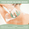 heqxwl Soft Silicone Exfoliating Loofah Body Scrubber - Fit for Sensitive Skin Clean and Sanitary Green
