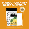 Clean Simple Eats Super Greens Powder Naturally Flavored Greens Powder with Chlorella Spirulina Superfoods & Prebiotic Fiber No Artificial Ingredients Gluten Free Tropical Greens Flavor 30 Srvg