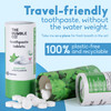 The Humble Co Chewable Toothpaste Tablets with Fluoride Mint - Bite, Chew, Brush - Zero Water & Plastic Free Toothpaste Tabs - Travel-Friendly & Waste-Free Dental Oral Care Hygiene - 180 Count
