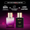 Bella Vita Luxury Ceo Man & Date Woman Liquid Eau De Parfum Perfume  Set 2X50Ml For Men And Women With Lemon Lavender Pink Pepperfloral Fruity Woody Long Lasting Edp Fragrance Scent