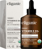 Cliganic Organic Pure Vitamin E Oil For Skin Hair & Face - 27000 Iu Non-Gmo Verified  Natural D-Alpha Tocopherol (Packaging May Vary)