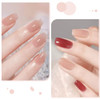 Cosmoo Jelly Nude Nail Polish 10Ml Sheer Begie Quick Dry Nail Lacquer Transparent Nail Art Varnish 0.34 Fl Oz