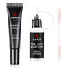 Curvlife 20Ml Pinpoint Nail Glue Remover And 15G Semi Solid Nail Glue Gel Kit For Press On Nails - Cuticle Pusher With Czech Glass File & For Flawless Application & Removal