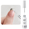 Gaoy Metallic Silver Gel Nail Polish Art Liner 8Ml 3D Mirror Chrome Effect Color Nail Paint Design With Thin Brush Uv Light Cure For Diy Manicure At Home