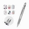 Gaoy 4-In-1 Nail Dotting Pen Manicure Art Tools In Ballpoint Design With Size Marking And Pressing Head Perfect For Painting Sculpting Rhinestones Diy And Salon Silver