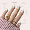 Glamnetic Press On Nails & Brush On Nail Glue Bundle - Angel  Opaque White Short Almond Nails Reusable  12 Sizes - 24 Nail Kit