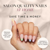 Glamnetic Press On Almond Nails - Confetti Semi-Transparent Reusable  15 Sizes - 30 Nail Kit With Brush On Glue & Remover