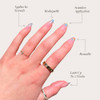 Glamnetic Press-On Nails - Winter Storm  Semi-Transparent Short Almond Nails  15 Sizes - 30 Nail Kit With Glue And Remover
