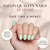 Glamnetic Press-On Nails Bundle - Mint Green & Midnight Blue  Pastel Green Short Oval Fake Nails  Dark Navy Blue Short Almond False Nails  Reusable Salon-Quality Nail Kits
