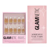 Glamnetic Press-On Nails & Adhesive Nail Tabs - Honey Bun  Nude Velvet Sparkly Short Almond Fake Nails  15 Sizes - 30 Nail Kit With Adhesive Tabs