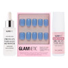 Glamnetic Press-On Nails - Cashmere Blue  Opaque Soft Blue Short Squoval False Nails  15 Sizes - 30 Nail Kit With Glue And Remover
