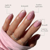 Glamnetic Press-On Nails Bundle - Lovers Blush & Caviar  Pink Short Almond Fake Nails With Glossy Velvet Finish  Short Almond Black French Tip False Nails  Reusable Salon-Quality Nail Kits