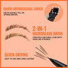 Imethod Eyebrow Pen - Eyebrow Pencil2-In-1 Eyeliner Dual-Ended Microblading Eyebrow Pencil Long Lasting Waterproof Hair-Like Brow Pencilwith Eyebrow Brusheyebrow Pencils For Womenlightbrown