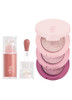Kaja Juicy Glass Lip Oil 07 Fig Smoothie + Beauty Bento Collection - Bouncy Eyeshadow Trio 01 Rosewater 0.03 Oz Bundle