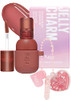 Kaja Lip & Blush Glazed Keychain Stain - Jelly Charm 05 Peach Fizz + Lip Mousse - Love Swipe 01 Call Me 0.22 Oz Bundle