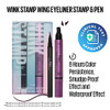 Kaja Winged Eyeliner & Pen - Wink Stamp + Lip Gloss - Gloss Shot 01 Crystal Clear 0.14 Fl Oz Bundle