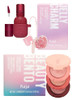 Kaja Lip & Blush Glazed Keychain Stain - Jelly Charm 02 Squeeze Guava + Beauty Bento Collection - Bouncy Eyeshadow Trio 02 Orange Blossom 0.03 Oz Bundle