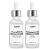 Kiuoret Hyaluronic Acid Serum & Niacinamide Serum Set 2Pcs - Reduces Wrinkles Smooths Fine Lines Improves Skin Texture - Moisturizing Oil-Regulating Pore-Minimizing For All Skin Types