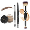 Lavone Eyebrow Pencil Makeup Kit For Eyebrows Brow Make Up Kit With Waterproof Eyebrow Pencil Eyebrow Pomade 2 In 1 Dual-Sided Makeup Brushes And Dual-Ended Eyebrow Brush - Blonde