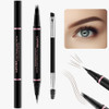Lavone 2-In-1 Waterproof Eyebrow Pen And Ultra-Precise Pencil With Dual-Ended Brow Brush - Zok Dark Brown