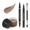 Lavone Eyebrow Pen Makeup Kit With 4 Tip Waterproof Microblading Eyebrow Pencil Eyeliner Eyebrow Pomade And Dual-Ended Eyebrow Brush Brow Pencil Eyebrow Kit For Natural Looking - Ash Brown