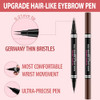 Lavone Eyebrow Pencil 2-In-1 Waterproof Eyebrow Pen With 2 Tip Microblading Eyebrow Pencil And Ultra-Precise Brow Pencil With Eyebrow Brush Eyebrow Pencils For Women Natural Hair-Like Brows - Soft Brown