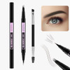 Lavone 2-In-1 Waterproof Eyebrow Pen With 3 Tip Microblading Eyebrow Pen And Ultra-Precise Brow Pencil Dual-Ended Eyebrow Brush - Medium Brown 01