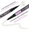 Lavone Eyebrow Pencil 2-In-1 Waterproof Eyebrow Pen With 3 Tip Microblading Eyebrow Pen And Ultra-Precise Brow Pencil Dual-Ended Eyebrow Brush For Eyebrow Makeup - Dark Brown