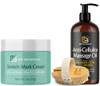 M3 Naturals Anti Cellulite Massage Oil And Firm Dry Brush Kit & Collagen Stretch Mark Body Cream