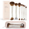 Maange Makeup Brush Set 14-In-7 Double Ended Essential Foundation Makeup Brushes For Powder Concealers Eye Shadows Blush Make Up Brushes With Travel Makeup Case