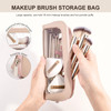 Maange Makeup Brush Set 19 Pcs Travel Makeup Brushes Eyeshaowder Powder Concealers Foundation Professional Make Up Brush Set With Case (Coffee)